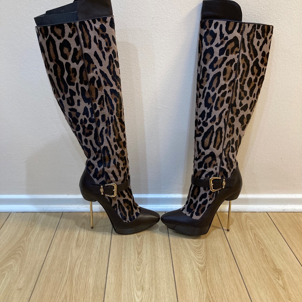 Versace limited edition knee high boots